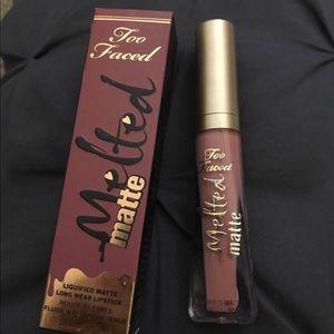 Two faced matte lipstick dark nude